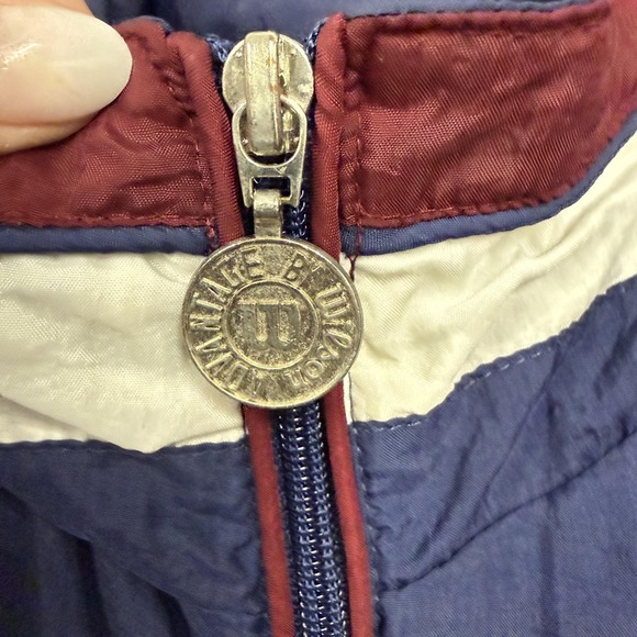 Advantage by Wilson Jacket Mens XL Navy Red Colorblock Windbreaker Full Zip - Picture 5 of 15